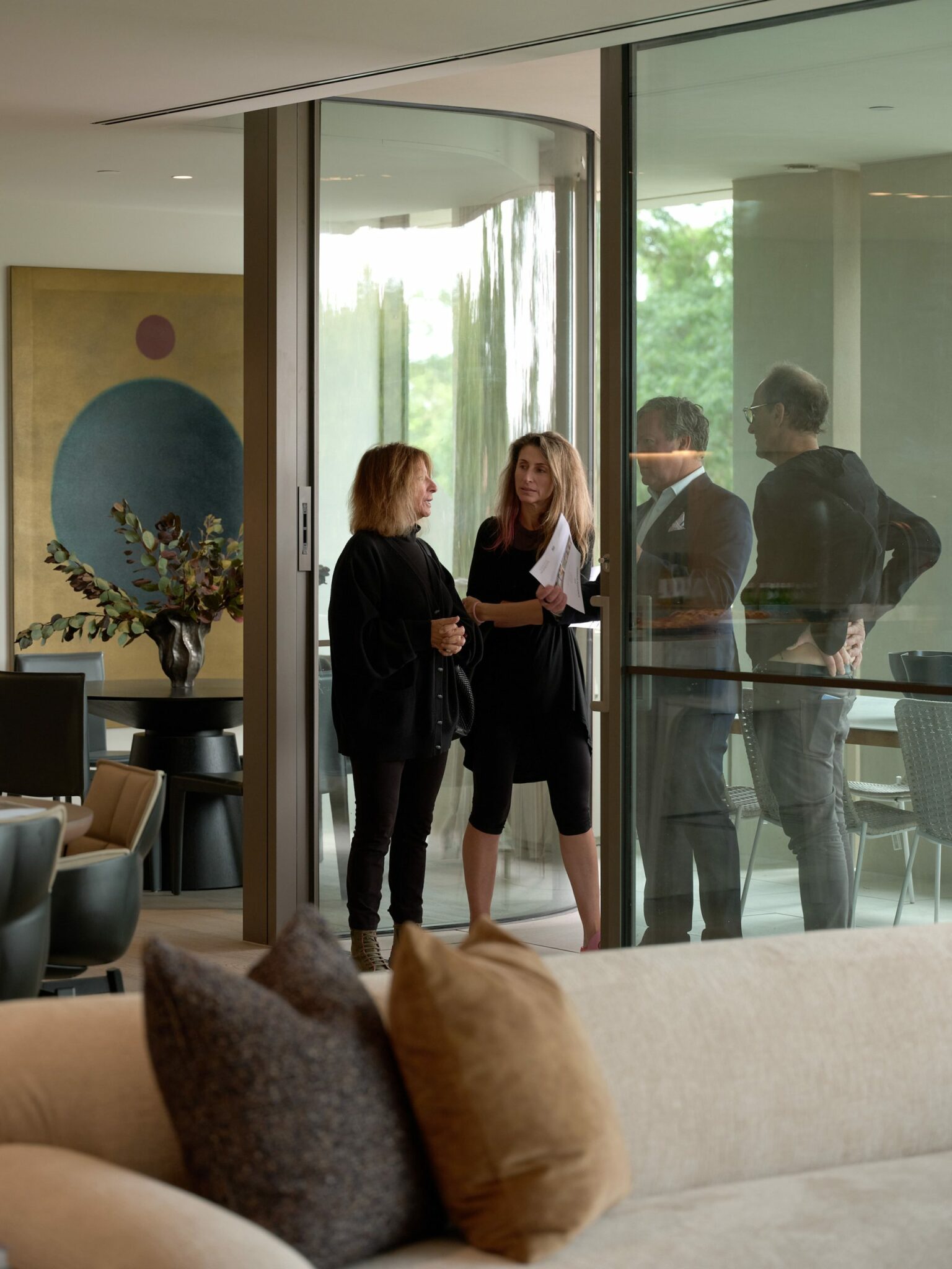Agent and Clients in Sub Penthouse at Como Toorak for Open Day event.