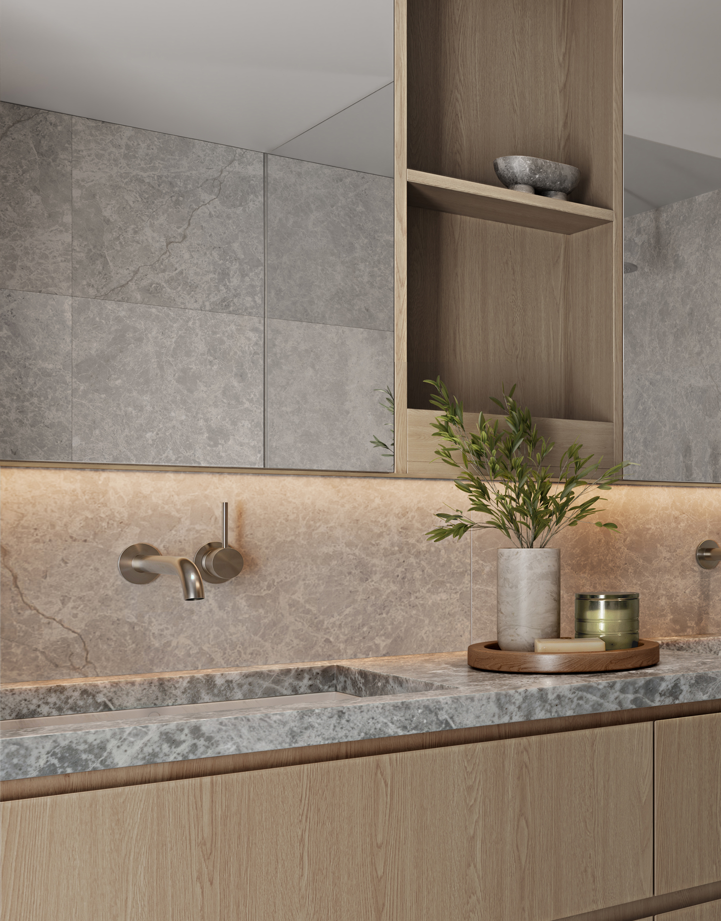 33 Queens Pde, Artist Impression, Ensuite Bench Detail
