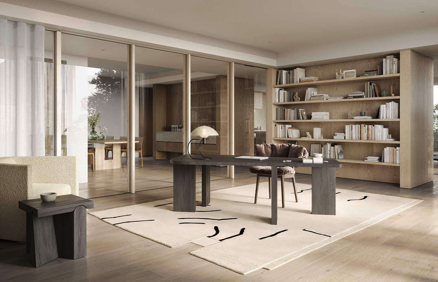 Tintern Toorak Village, Artist Impression, Multi-purpose space, styled as study.
