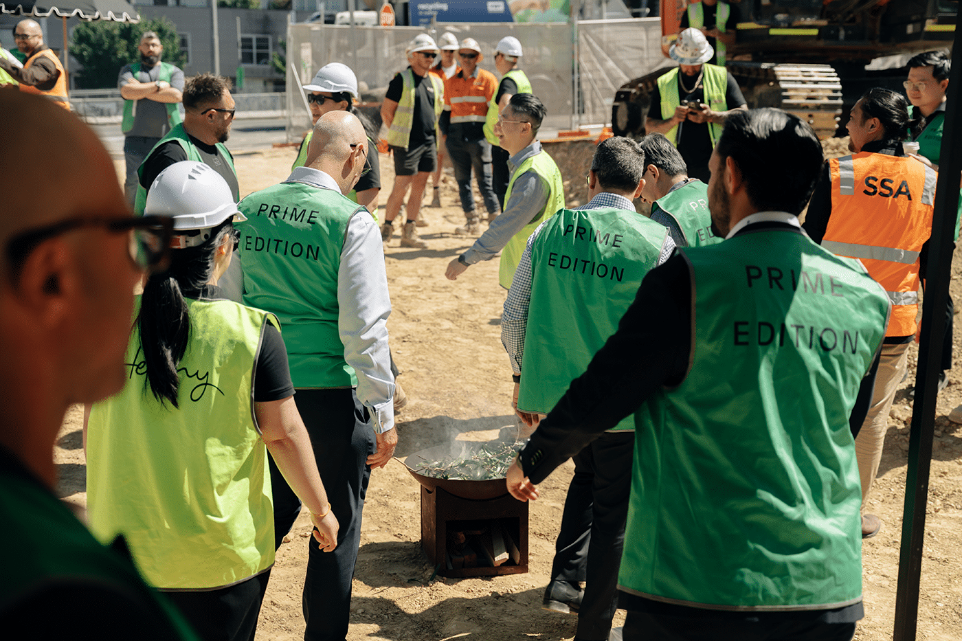 Welcome to country & smoking ceremony to commemorate works commencing at 33 Queens Pde in Clifton Hill