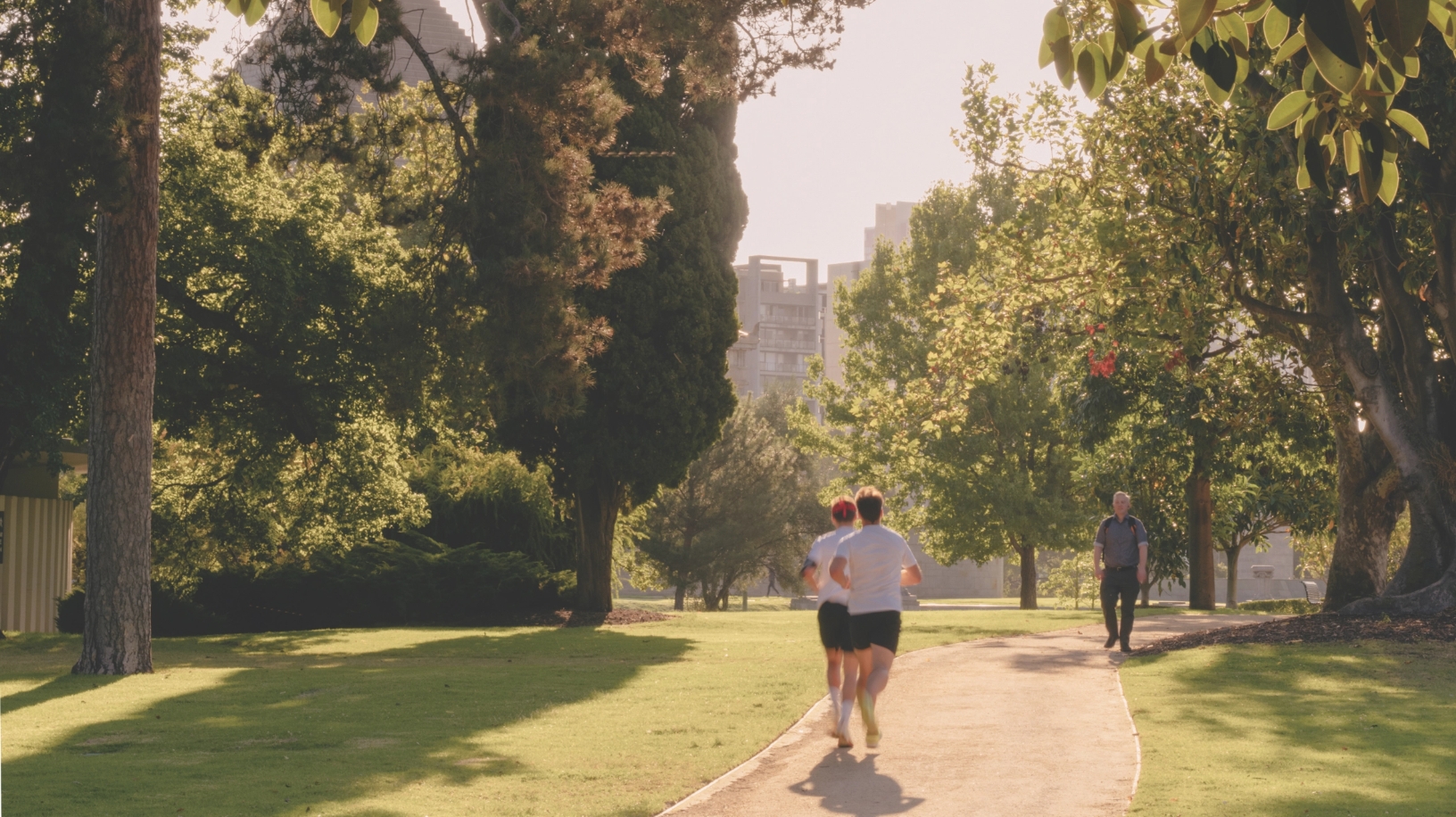 Local Parks, Two people Jogging.
