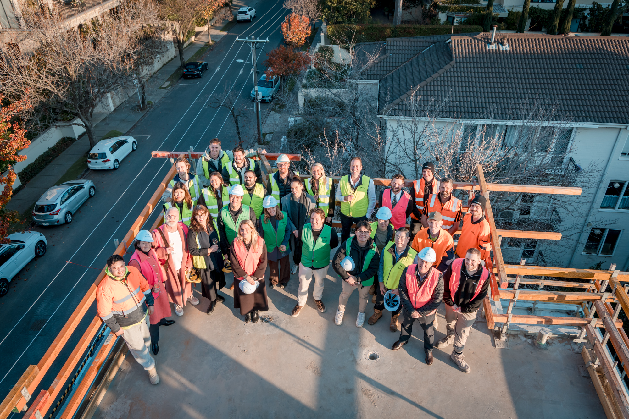 Tintern Toorak Village Topping Out Event, Group Photo