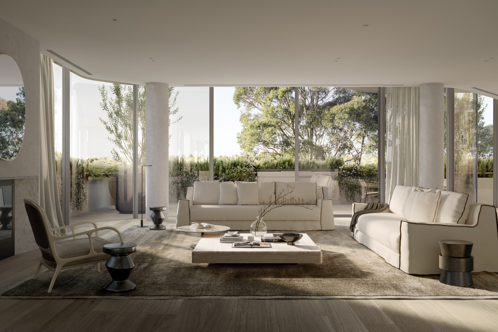 Como Toorak Artist Impression, Penthouse, Living